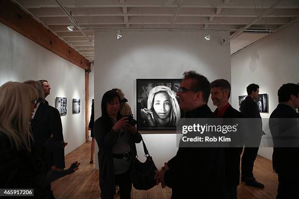 General view of atmosphere at Julian Lennon's "Horizon" Exhibition Opening at Emmanuel Fremin Gallery on March 11, 2015 in New York City.