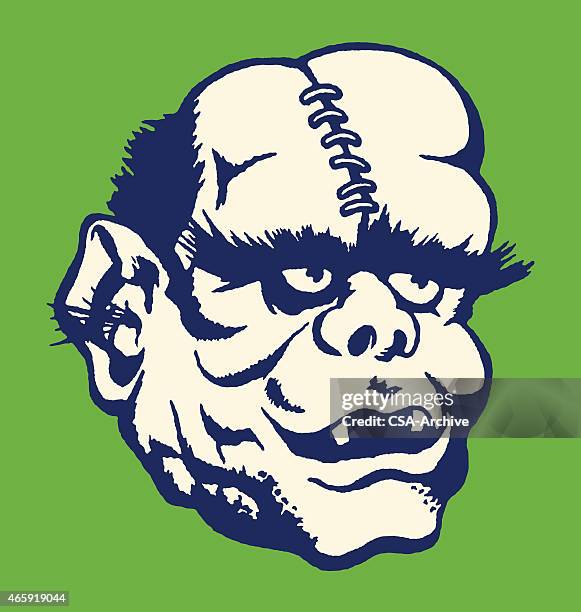 monster - man eyebrows stock illustrations