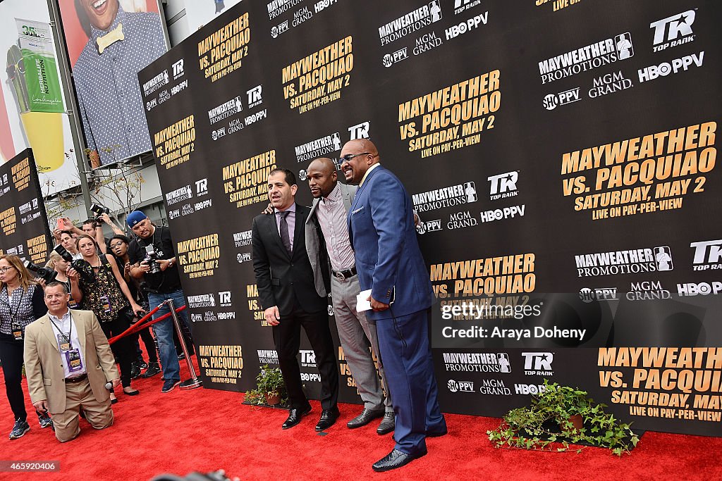 Floyd Mayweather And Manny Pacquiao Los Angeles Press Conference