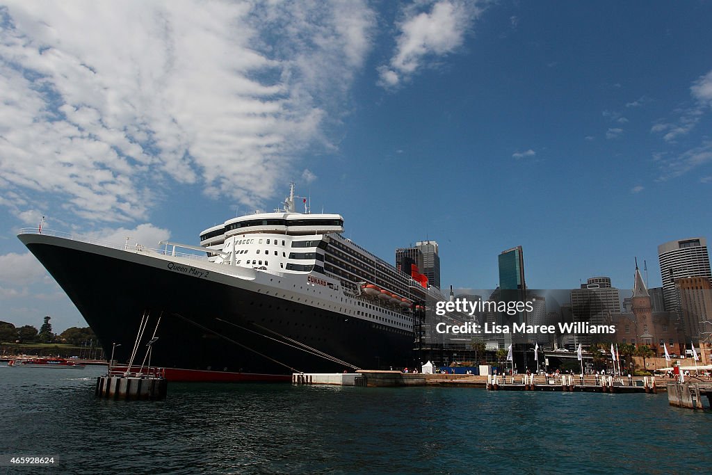 Queen Mary II Docks At Sydney Harbour