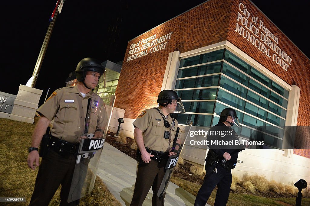 Protests In Ferguson After Resignation Of Police Chief