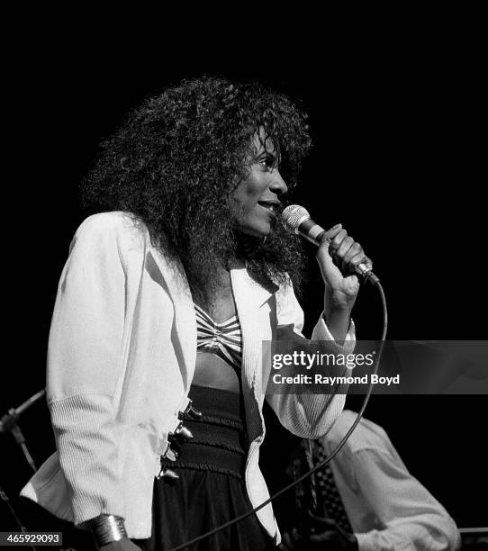 Hoffman Estates, IL Singer Brenda Russell, performs at the Poplar Creek Music Theater in Hoffman Estates, Illinois on JUNE 01, 1988.