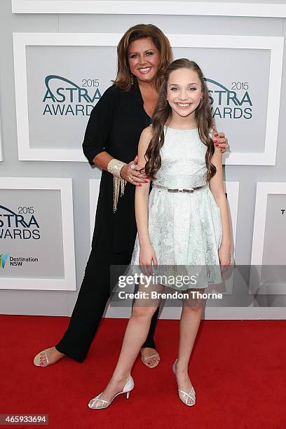 Abby Lee Miller and Maggie Ziegler arrives at the 2015 ASTRA Awards at the Star on March 12, 2015 in Sydney, Australia.