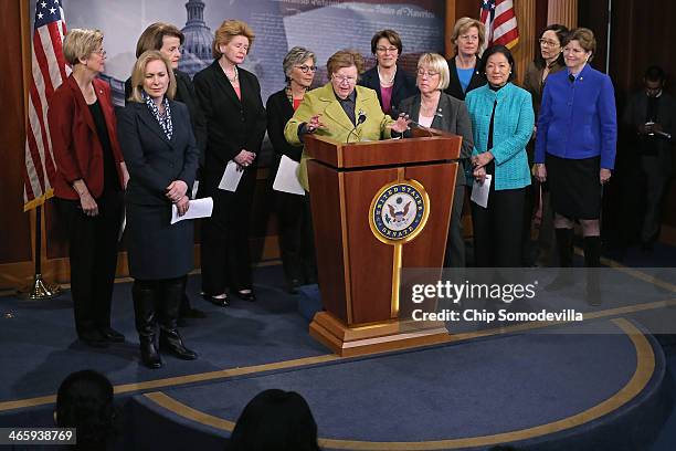Women Democratic senators Sen. Elizabeth Warren , Sen. Kirsten Gillibrand , Sen. Dianne Feinstein , Sen. Debbie Stabenow , Sen. Barbara Boxer , Sen....