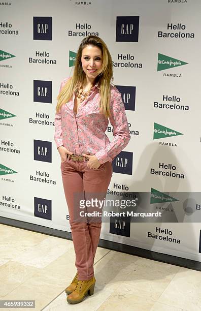 Gisela Llado poses during a photocall for GAP Space Inauguration at the El Corte Ingles store in Plaza Catalunya on March 11, 2015 in Barcelona,...
