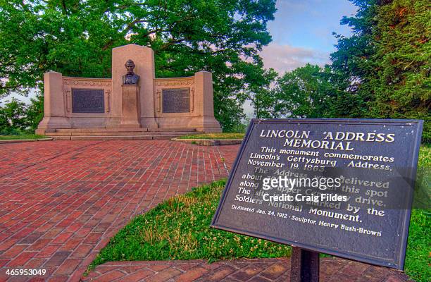 Lincoln's Gettysburg Address Memorial in the National Cemetery in Gettysburg National Military Park, taken on Independence Day.