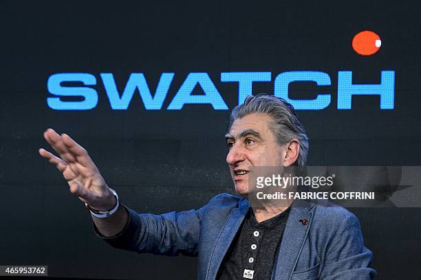Swiss watchmaker Swatch Group CEO Nick Hayek gives a press conference on March 12, 2014 to present annual results of the worlds No. One watchmaker in...