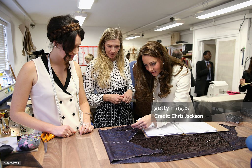 The Duchess Of Cambridge Visits The Set Of Downton Abbey At Ealing Studios