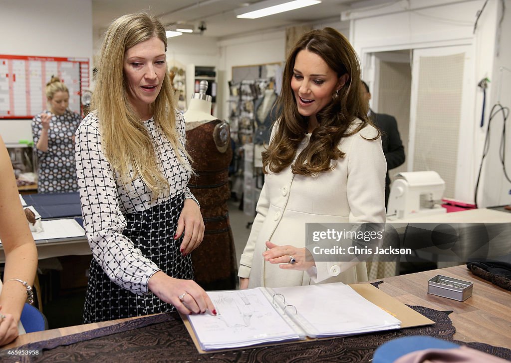 The Duchess Of Cambridge Visits The Set Of Downton Abbey At Ealing Studios