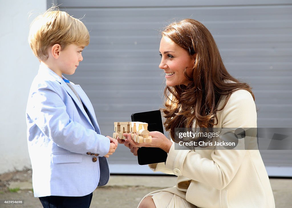 The Duchess Of Cambridge Visits The Set Of Downton Abbey At Ealing Studios