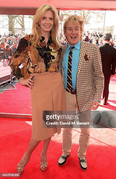 Penny Lancaster and Rod Stewart attend The Prince's Trust & Samsung Celebrate Success Awards at Odeon Leicester Square on March 12, 2015 in London,...