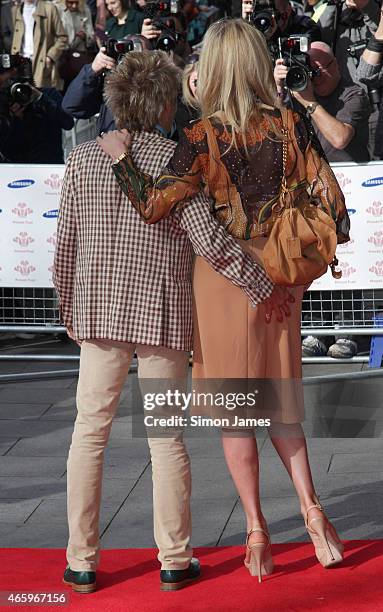 Penny Lancaster and Rod Stewart attend The Prince's Trust Celebrate Success Awards at Odeon Leicester Square on March 12, 2015 in London, England.