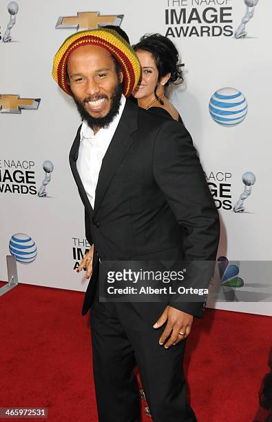Musician Ziggy Marley arrives for the 44th NAACP Image Awards held at the Shrine Auditorium on February 1, 2013 in Los Angeles, California.