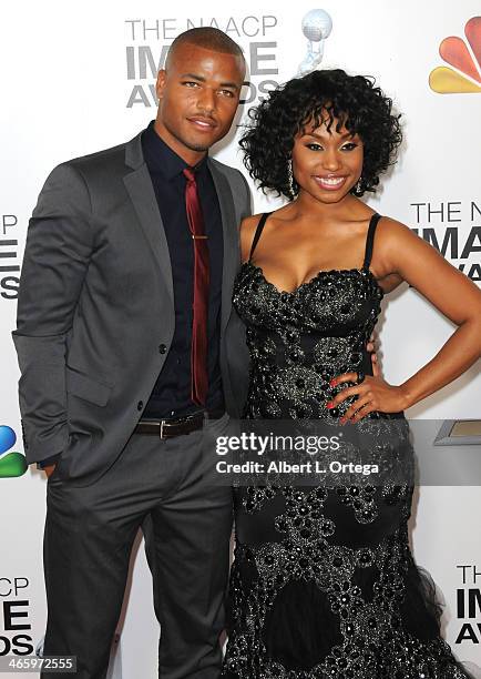 Actress Angell Conwell arrives for the 44th NAACP Image Awards held at the Shrine Auditorium on February 1, 2013 in Los Angeles, California.