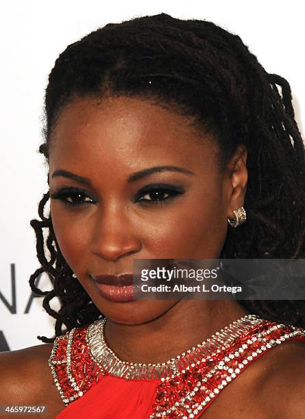 Actress Shanola Hampton arrives for the 44th NAACP Image Awards held at the Shrine Auditorium on February 1, 2013 in Los Angeles, California.