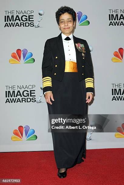 Vice Admiral Michelle Howard poses inside the press room of the 44th NAACP Image Awards held at the Shrine Auditorium on February 1, 2013 in Los...