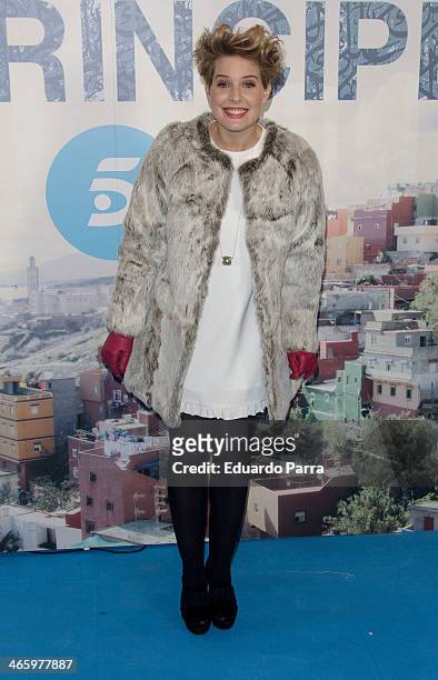 Tania Llasera attends 'El principe' premiere at Callao cinema on January 30, 2014 in Madrid, Spain.