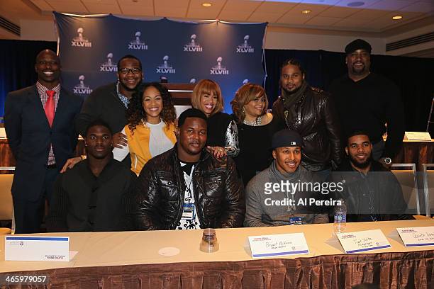 Performers and Organizors attend the Super Bowl Gospel Celebration Concert Press Conference at Super Bowl XLVIII Media Center, Sheraton Times Square...