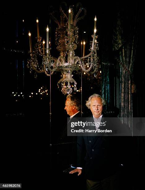 Journalist and editor of Vanity Fair, Graydon Carter is photographed for Arena Magazine on August 23, 2004 in London, England.