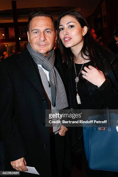 Eric esson and his wife Yasmine Besson attend 'Un Temps De Chien' - Theater Gala Premiere to Benefit ARSEP Foundation. Held at Theatre Montparnasse...