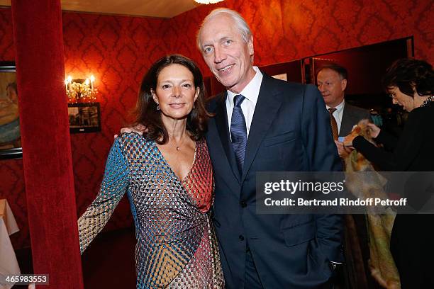 Marie-Laure Mine and her husband attend 'Un Temps De Chien' - Theater Gala Premiere to Benefit ARSEP Foundation. Held at Theatre Montparnasse on...