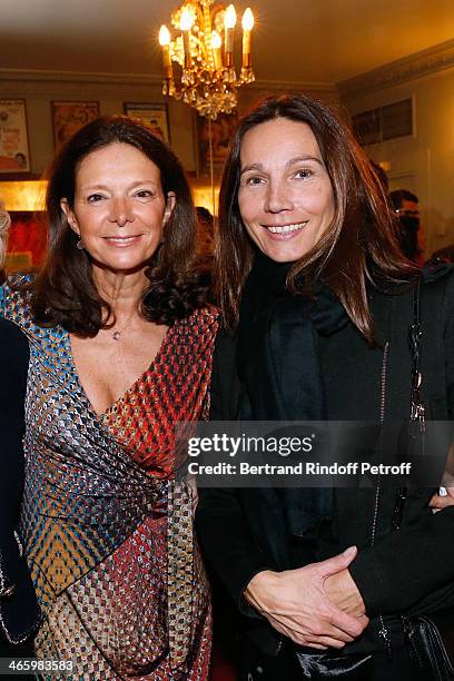 Marie Laure Mine and Princess Ariane Poniatowski attend 'Un Temps De Chien' - Theater Gala Premiere to Benefit ARSEP Foundation. Held at Theatre...