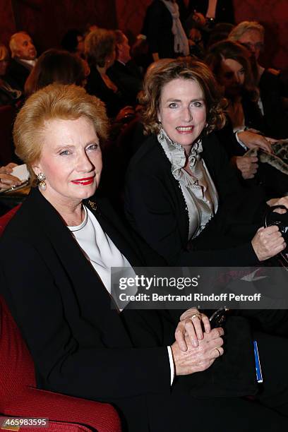 Monique Raimond and Sabine de la Rochefoucault Duchess D'estissac attend 'Un Temps De Chien' - Theater Gala Premiere to Benefit ARSEP Foundation....