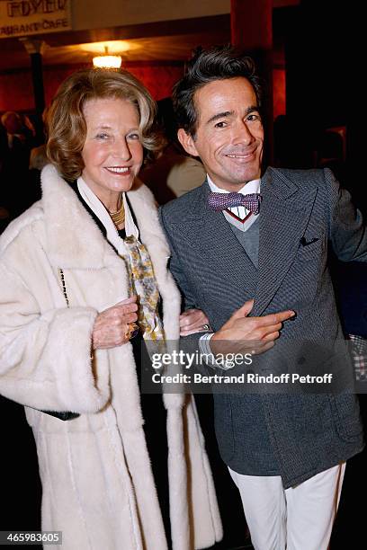 Vincent Dare and Guest attend 'Un Temps De Chien' - Theater Gala Premiere to Benefit ARSEP Foundation. Held at Theatre Montparnasse on January 30,...