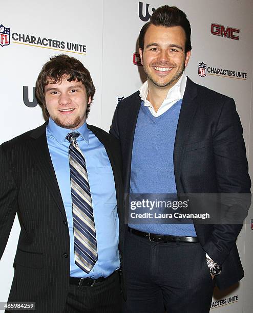 Joey Kemmerling and Charlie Ebersol attend the 3rd Annual NFL Characters Unite at Sports Illustrated on January 30, 2014 in New York City.