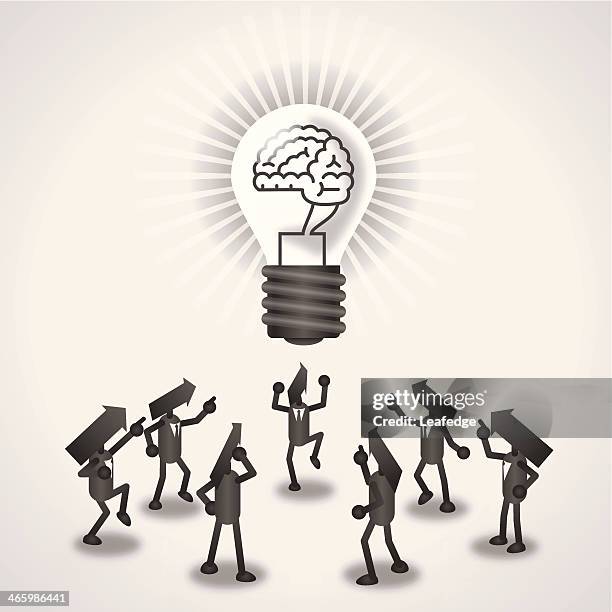idea - man surrounded stock illustrations
