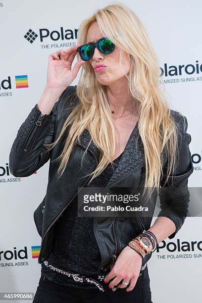 Carolina Cerezuela poses during a photocall to present new Polaroid Children Sunglasses on March 12, 2015 in Madrid, Spain.