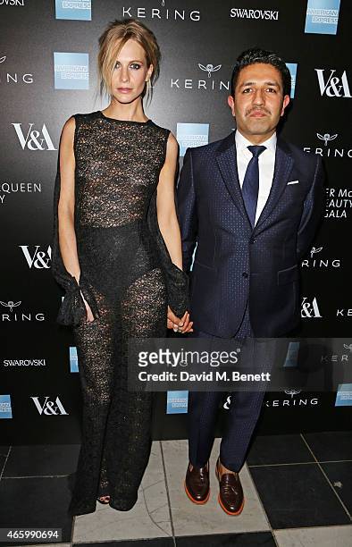Poppy Delevingne and Osman Yousefzada arrive at the Alexander McQueen: Savage Beauty Fashion Gala at the V&A, presented by American Express and...