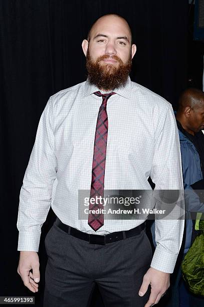Professional football player Travis Brown attends the Bud Light Madden Bowl at The Bud Light Hotel on January 30, 2014 in New York City.