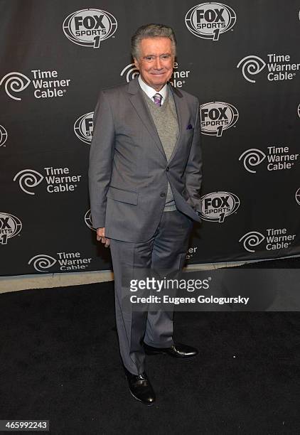 Personality Regis Philbin attends Time Warner Cable Studios Presents FOX Sports 1 Thursday Night Super Bash on January 30, 2014 in New York City.
