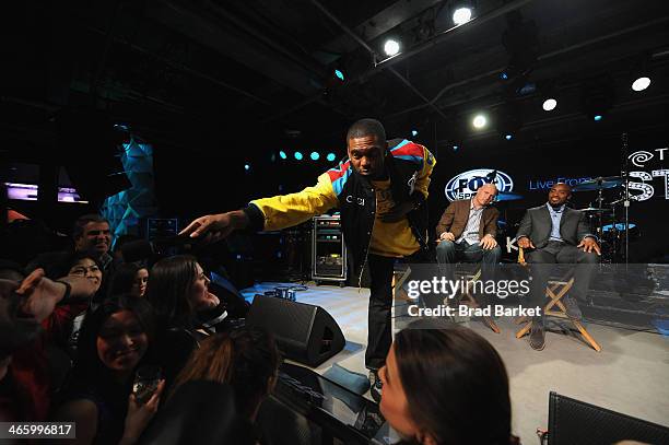 Randy Moss attends Time Warner Cable Studios Presents FOX Sports 1 Thursday Night Super Bash on January 30, 2014 in New York City.