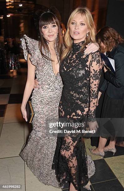 Annabelle Neilson and Kate Moss attend the Alexander McQueen: Savage Beauty Fashion Gala at the V&A, presented by American Express and Kering on...