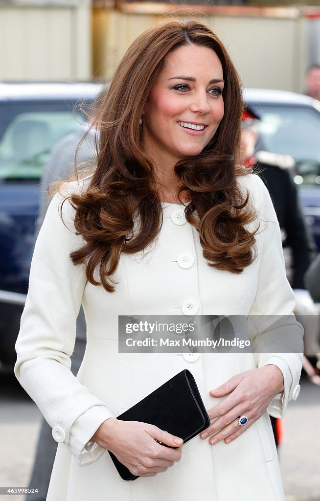 The Duchess Of Cambridge Visits The Set Of "Downton Abbey" At Ealing Studios