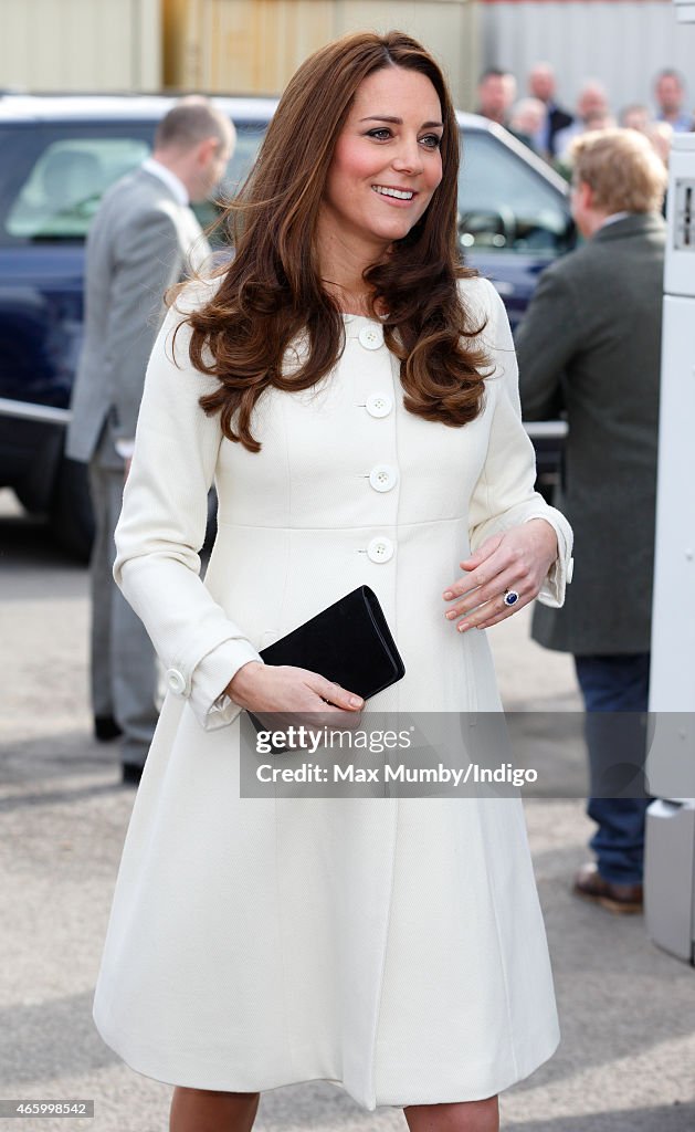 The Duchess Of Cambridge Visits The Set Of "Downton Abbey" At Ealing Studios