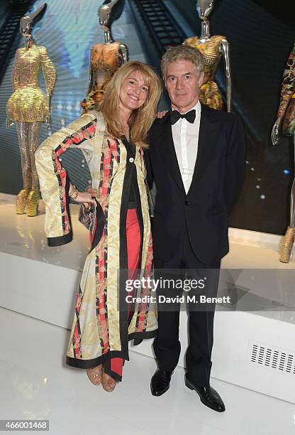 Avery Agnelli and John Frieda attend the Alexander McQueen: Savage Beauty Fashion Gala at the V&A, presented by American Express and Kering on March...