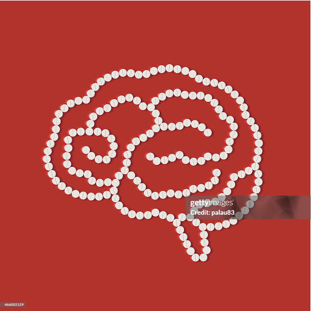 Symbol of brain pills