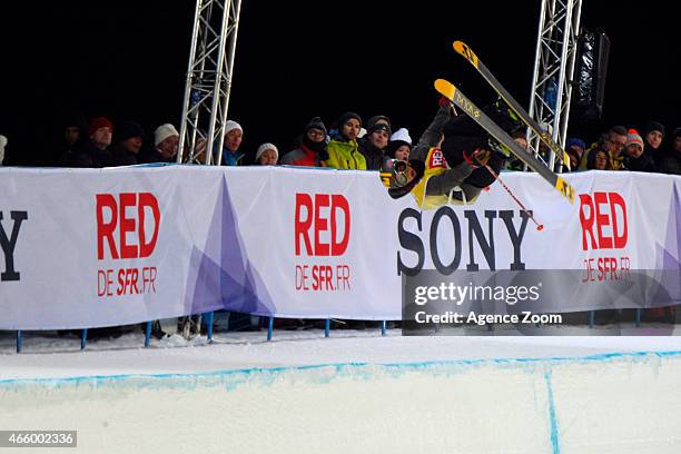 Janina Kuzma of New Zealand competes during the FIS Freestyle World Cup Finals 2015 Men's and Women's Halfpipe on March 12, 2015 in Tignes, France.