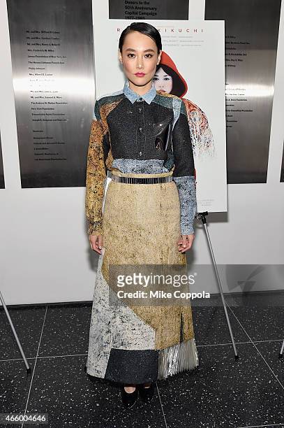 Actress Rinko Kikuchi attends the screening of "Kumiko: The Treasure Hunter" hosted by Amplify Releasing with The Cinema Society at Museum of Modern...