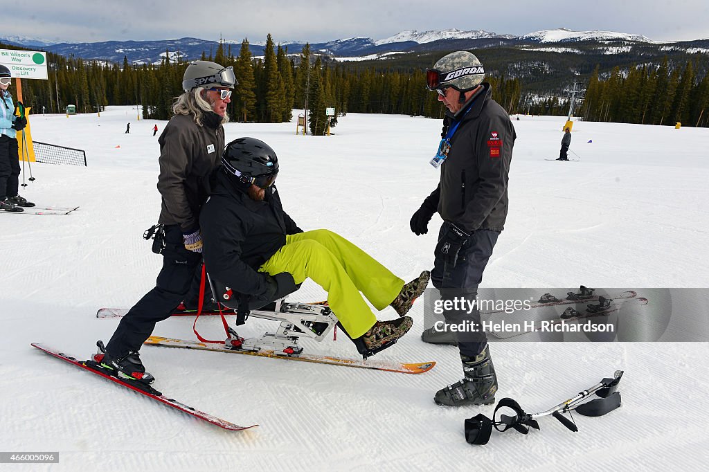 Iraqi and Afghanistan war veterans take part in skiing with No Boundries in Winter Park, Colorado.