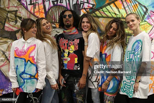 General view of atmosphere during the "Faith Connexion Street Art Tour" hosted by Saks Fifth Avenue and Marie Claire at Saks Fifth Avenue on March...