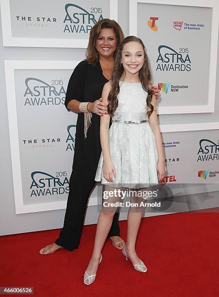 Abby Lee Miller and Maddie Ziegler arrives at the 2015 ASTRA Awards at the Star on March 12, 2015 in Sydney, Australia.