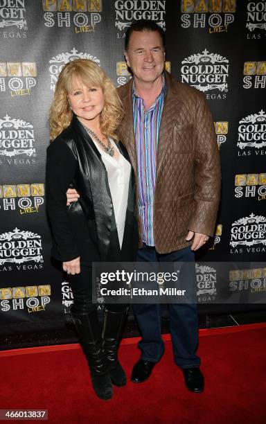 Actress/singer Pia Zadora and her husband Michael Jeffries arrive at the opening of "Pawn Shop Live!," a parody of History's "Pawn Stars" television...