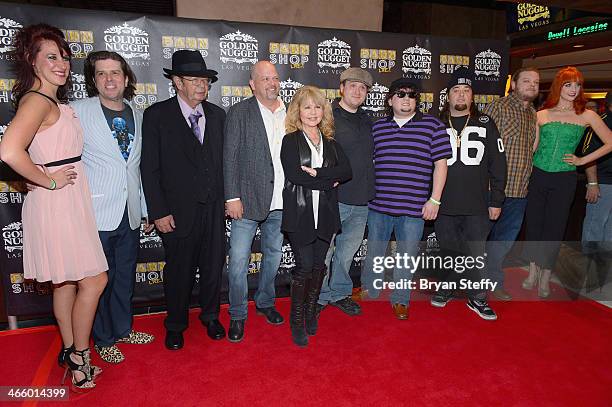 Dancer/showgirl Sydney Kounkel, puppeteer Enoch Scott, Richard 'The Old Man' Harrison, Rick Harrison, actress/singer Pia Zadora, and actors Gus...