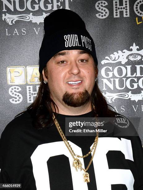 Austin "Chumlee" Russell arrives at the opening of "Pawn Shop Live!," a parody of History's "Pawn Stars" television series, at the Golden Nugget...