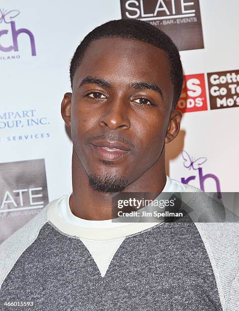 Football Player Danny Gorrer attends Modell's Super Bowl Kickoff Party & Touch By Alyssa Milano Fashion Show at Slate on January 30, 2014 in New York...