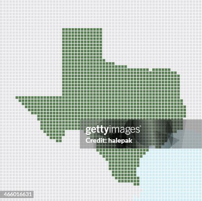 Rectangular Texas Map Texas Map Square Dotted High-Res Vector Graphic - Getty Images